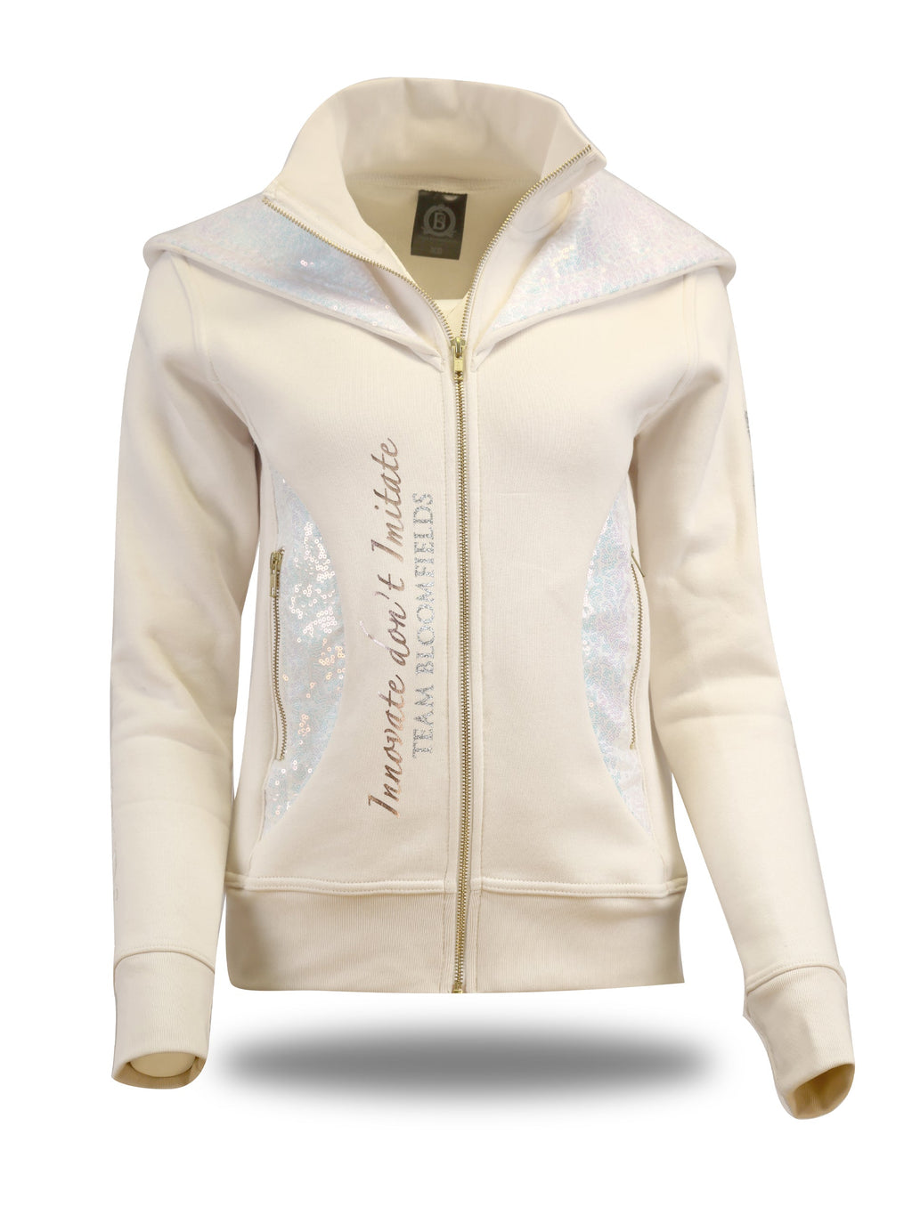 Arabella Winter White Double Collar Hoodie