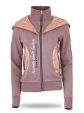 Kids Arabella Heather Double Collar Fitted Zip Hoodie