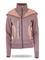 Kids Arabella Heather Double Collar Fitted Zip Hoodie