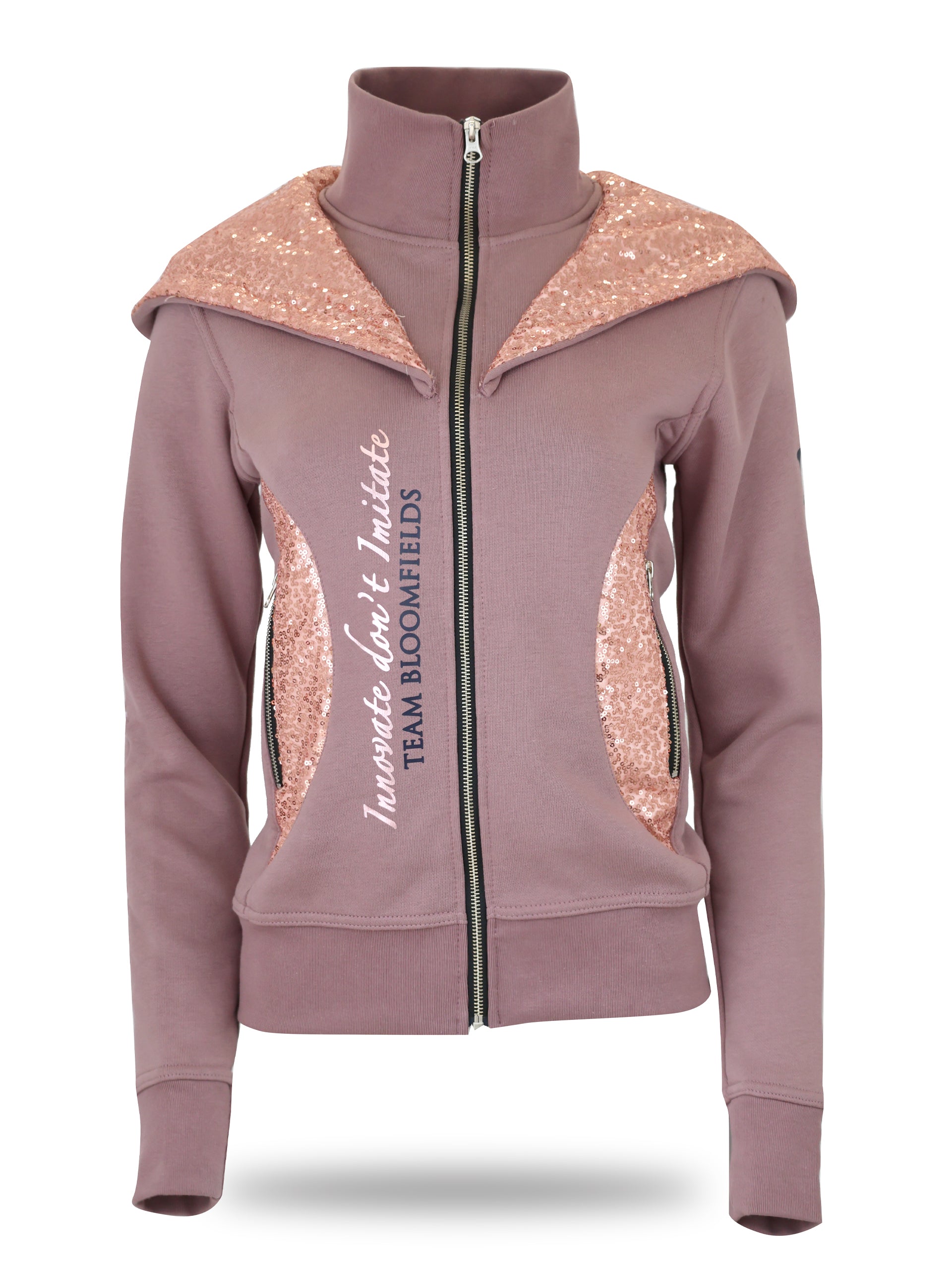 Kids Arabella Heather Double Collar Fitted Zip Hoodie