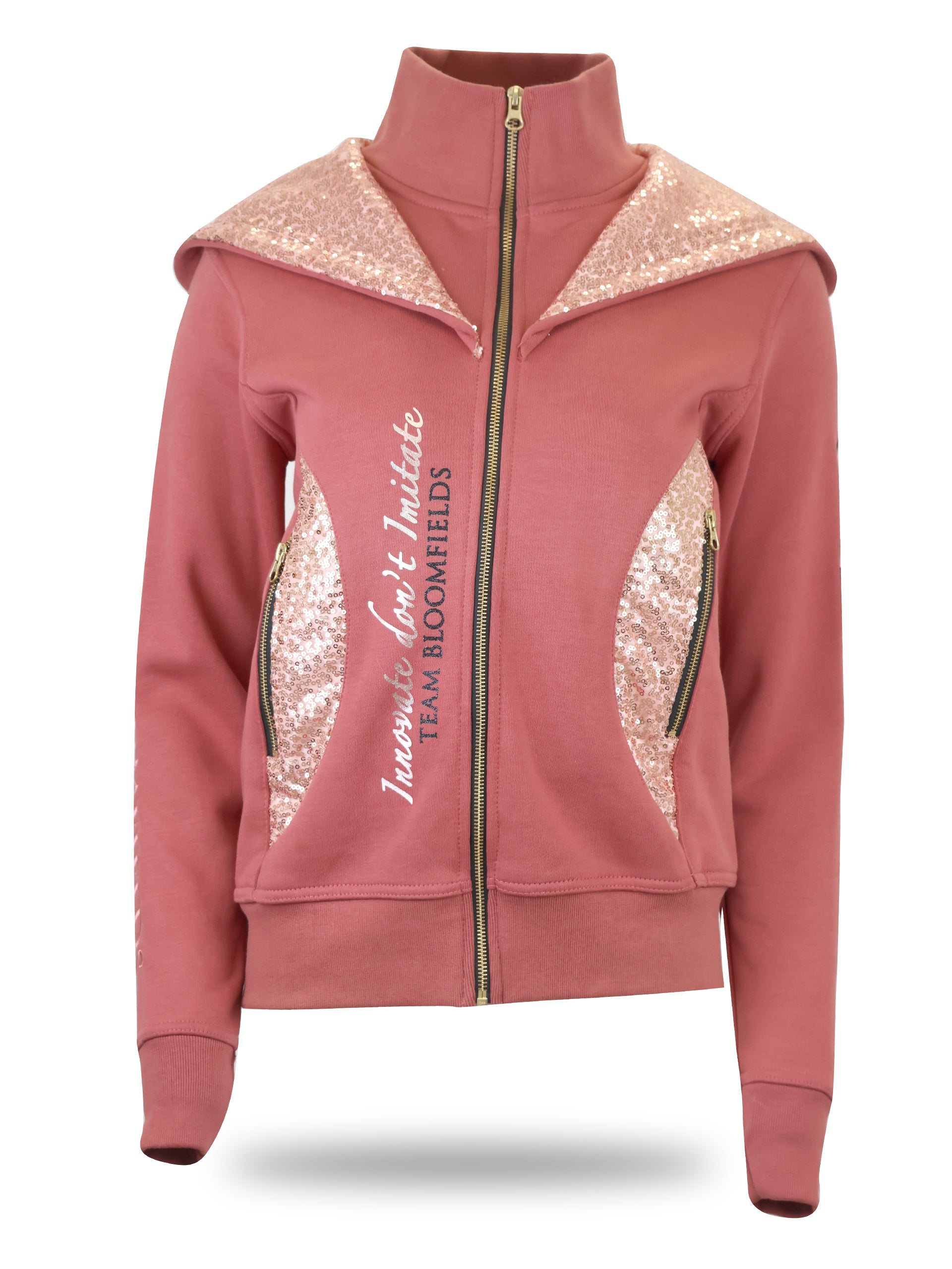 Arabella Burnt Apricot Double Collar Hoodie