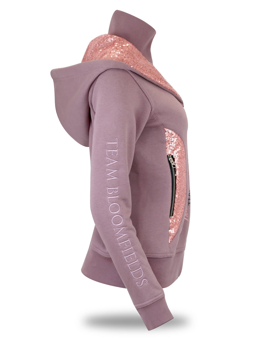 Kids Arabella Heather Double Collar Fitted Zip Hoodie