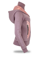 Kids Arabella Heather Double Collar Fitted Zip Hoodie
