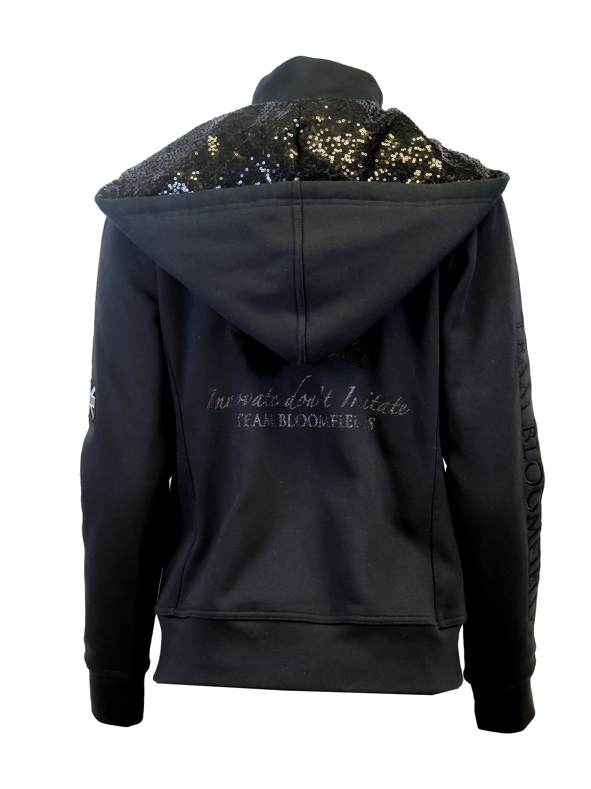Arabella Black Double Collar Hoodie