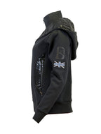 Arabella Black Double Collar Hoodie