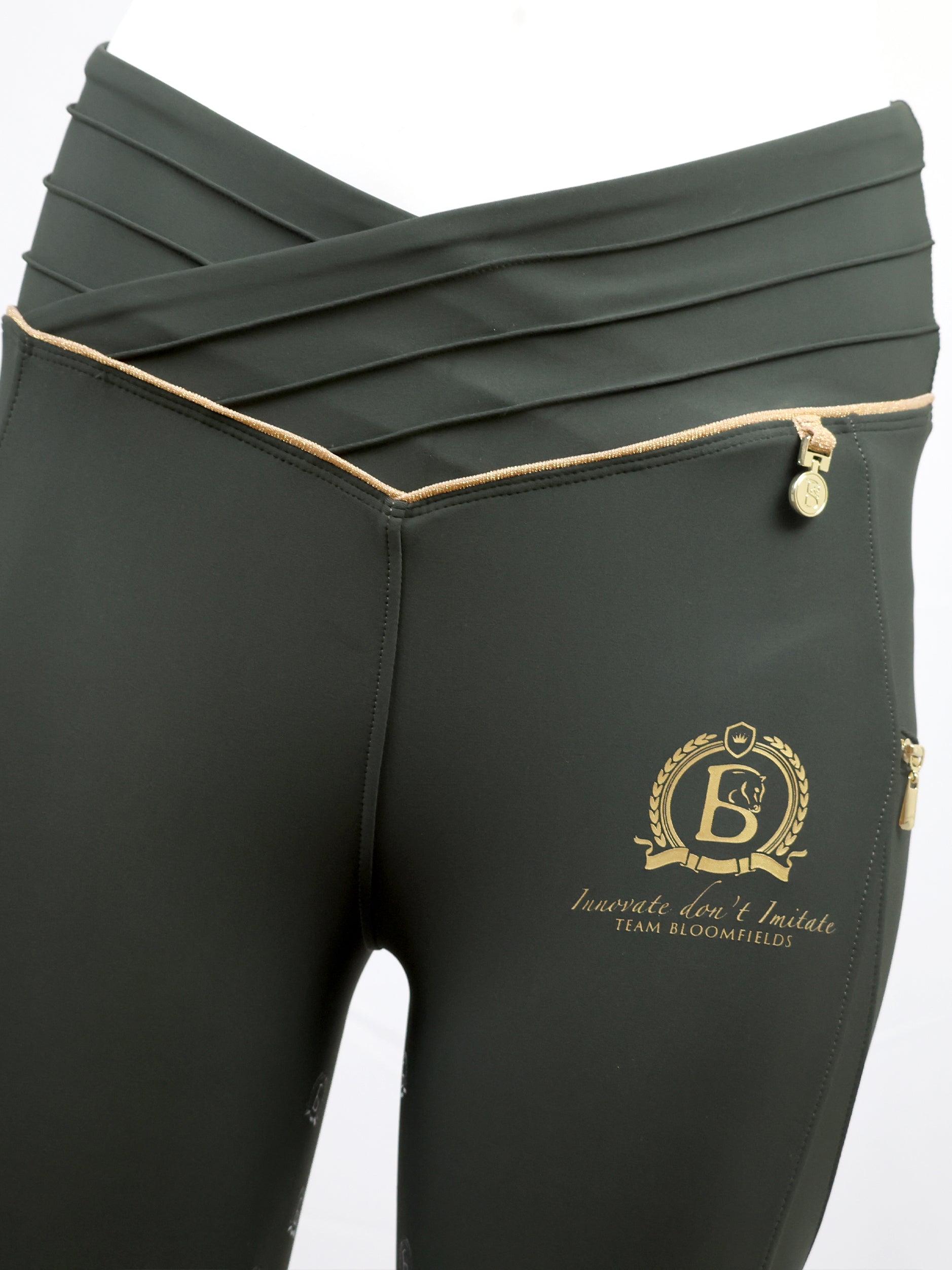 Kids Maya Olive Pleated leggings