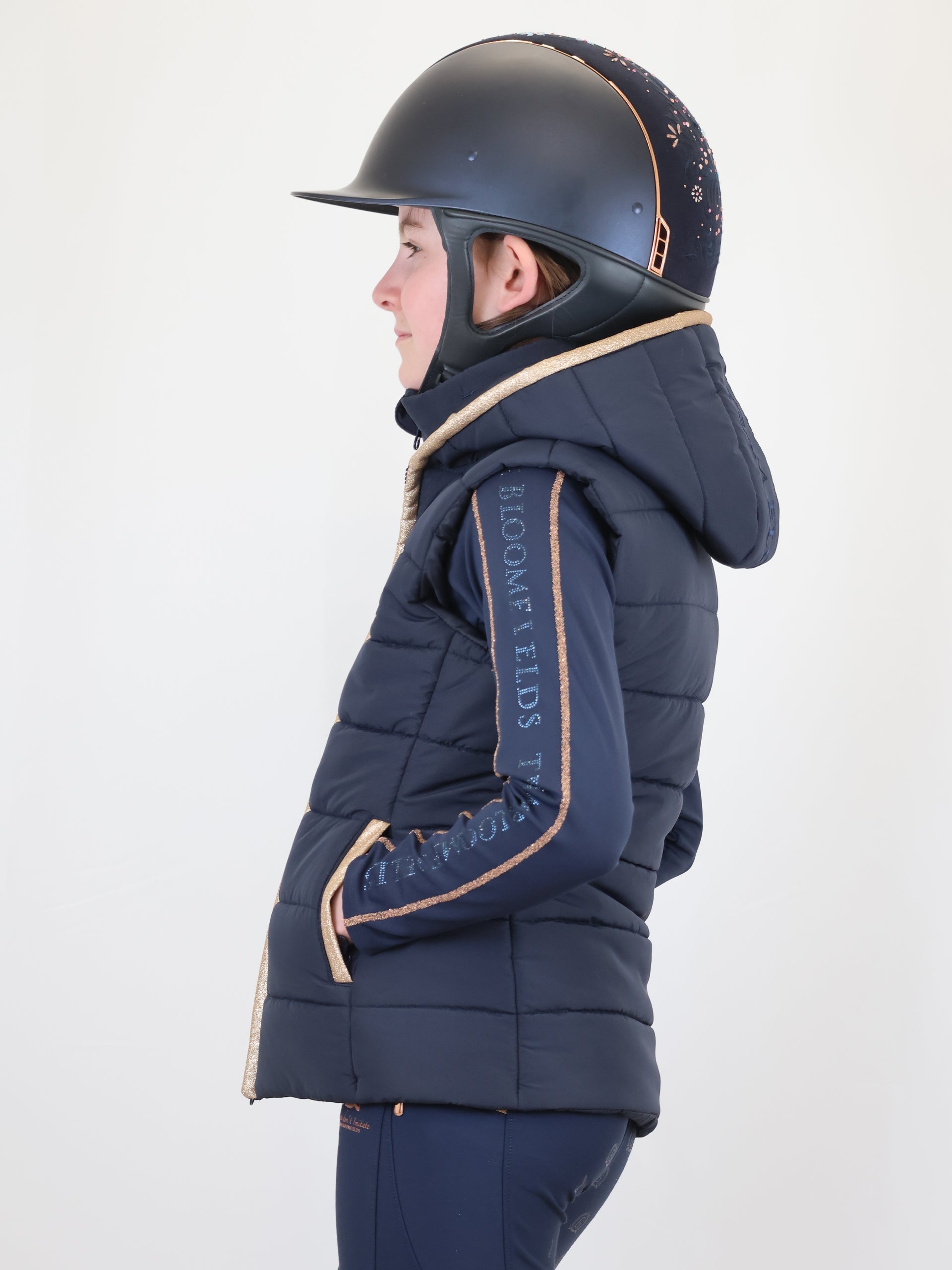 Kids Legacy Navy & Champagne Gilet