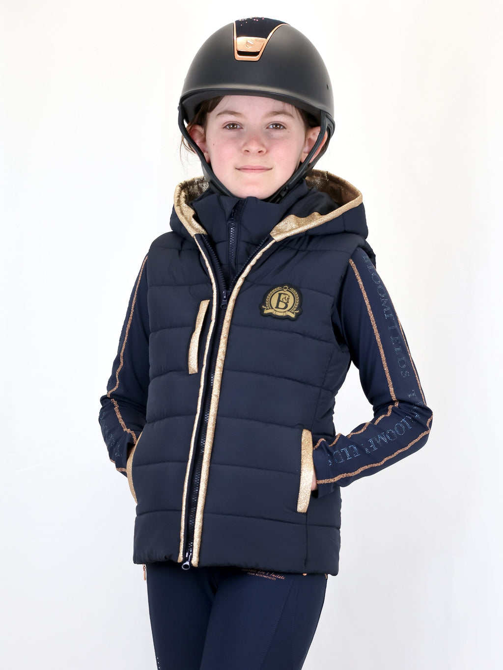 Kids Legacy Navy & Champagne Gilet