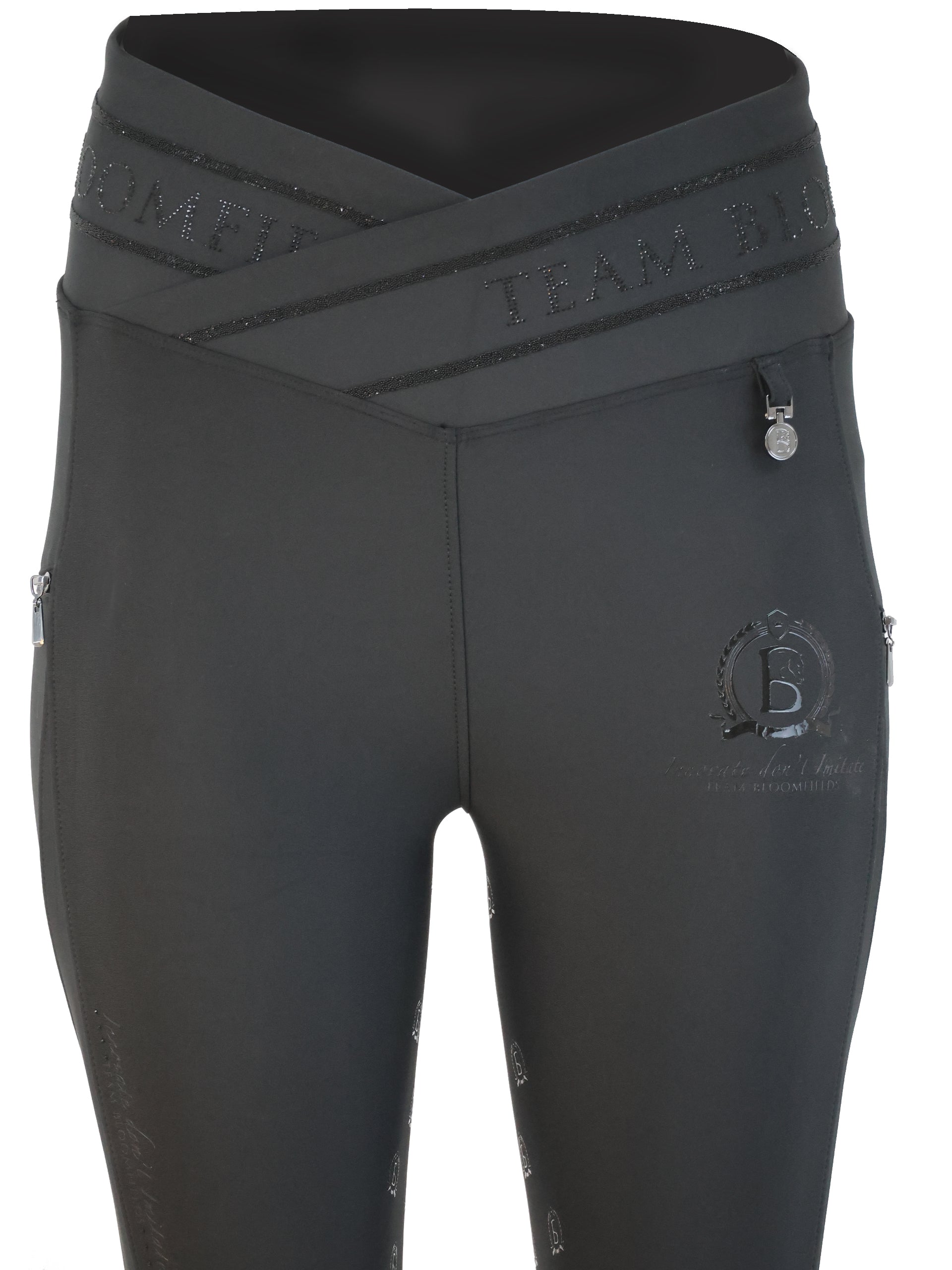 Celeste Black Crystal Leggings