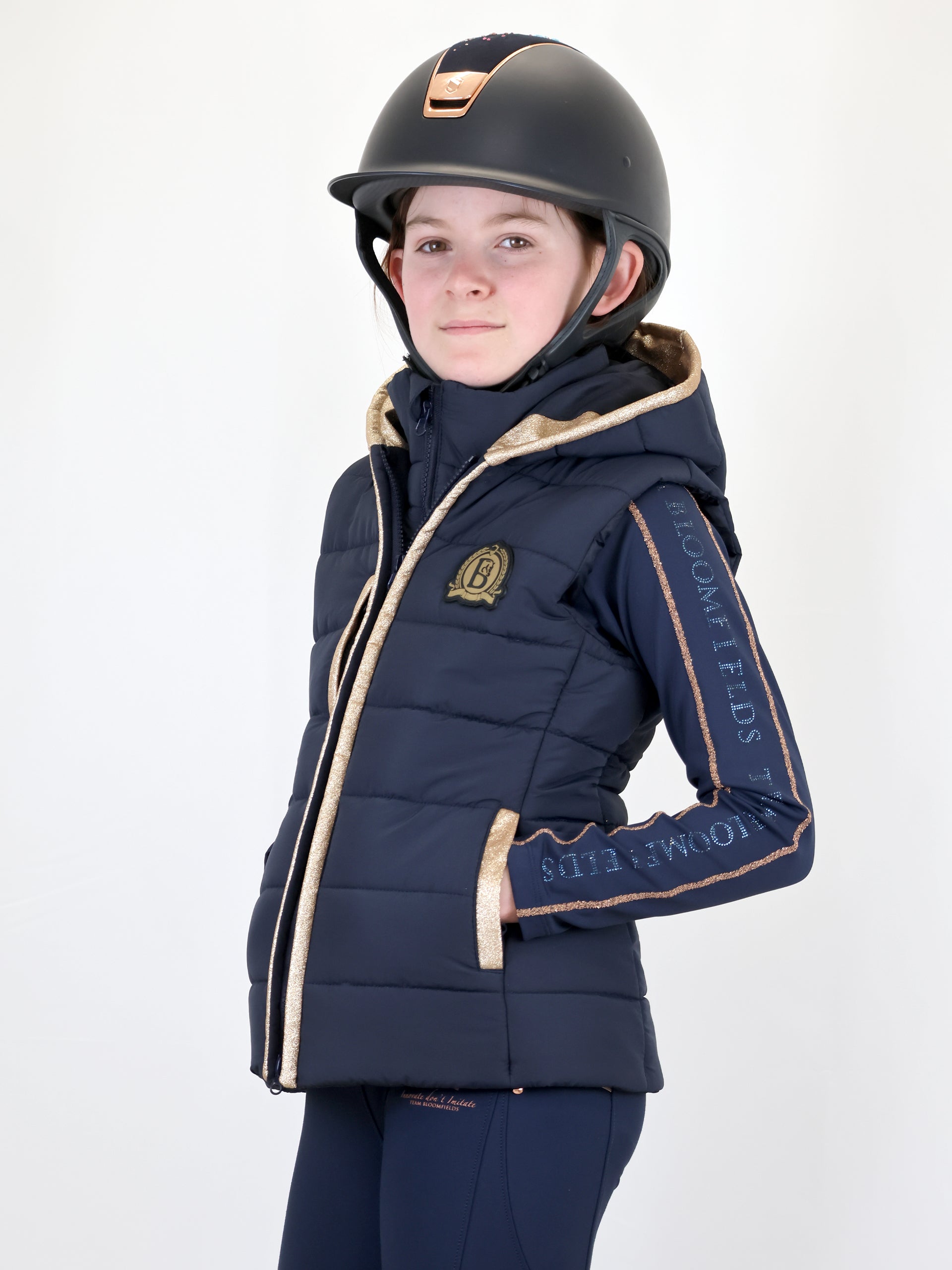 Kids Legacy Navy & Champagne Gilet