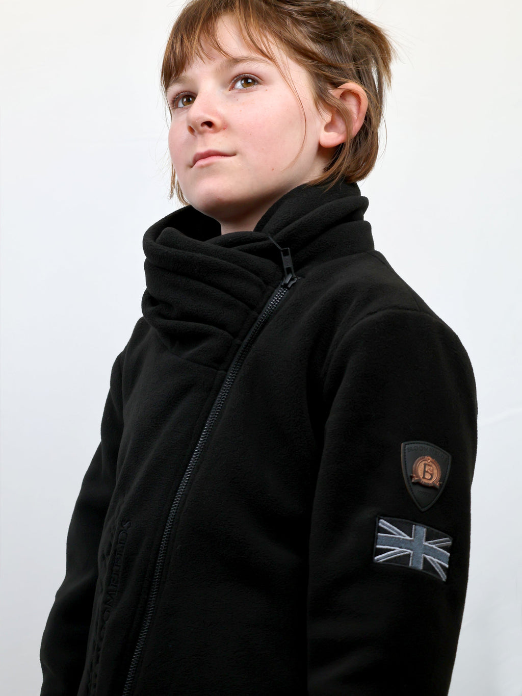 Kids Selena Black Fleece Jacket