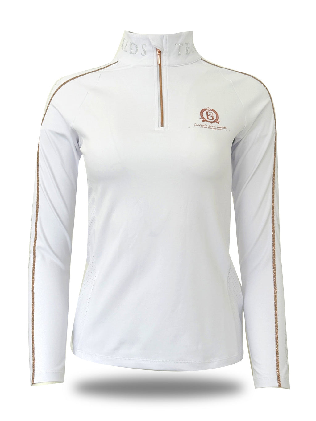 Chloe White Crystal Base Layer With Long Sleeves