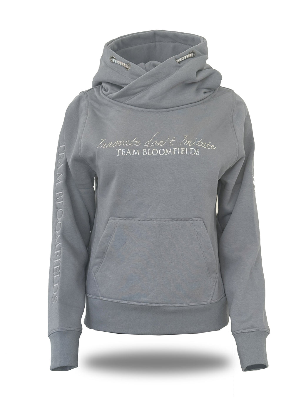Kids Amelia Denim Grey Cross Necked Hoodie