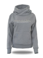 Kids Amelia Denim Grey Cross Necked Hoodie