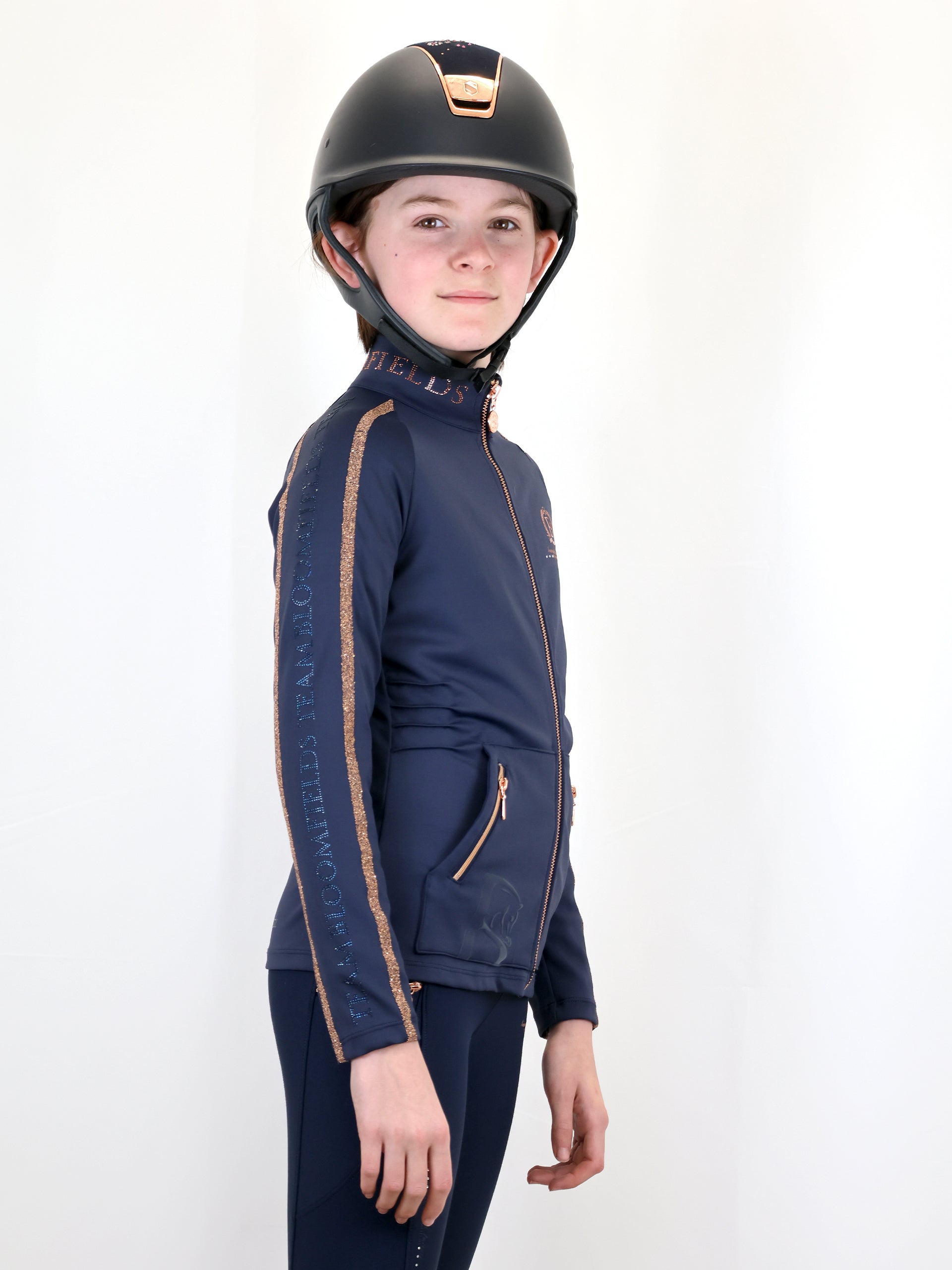 Kids Caitlin Crystal Navy Training Jacket