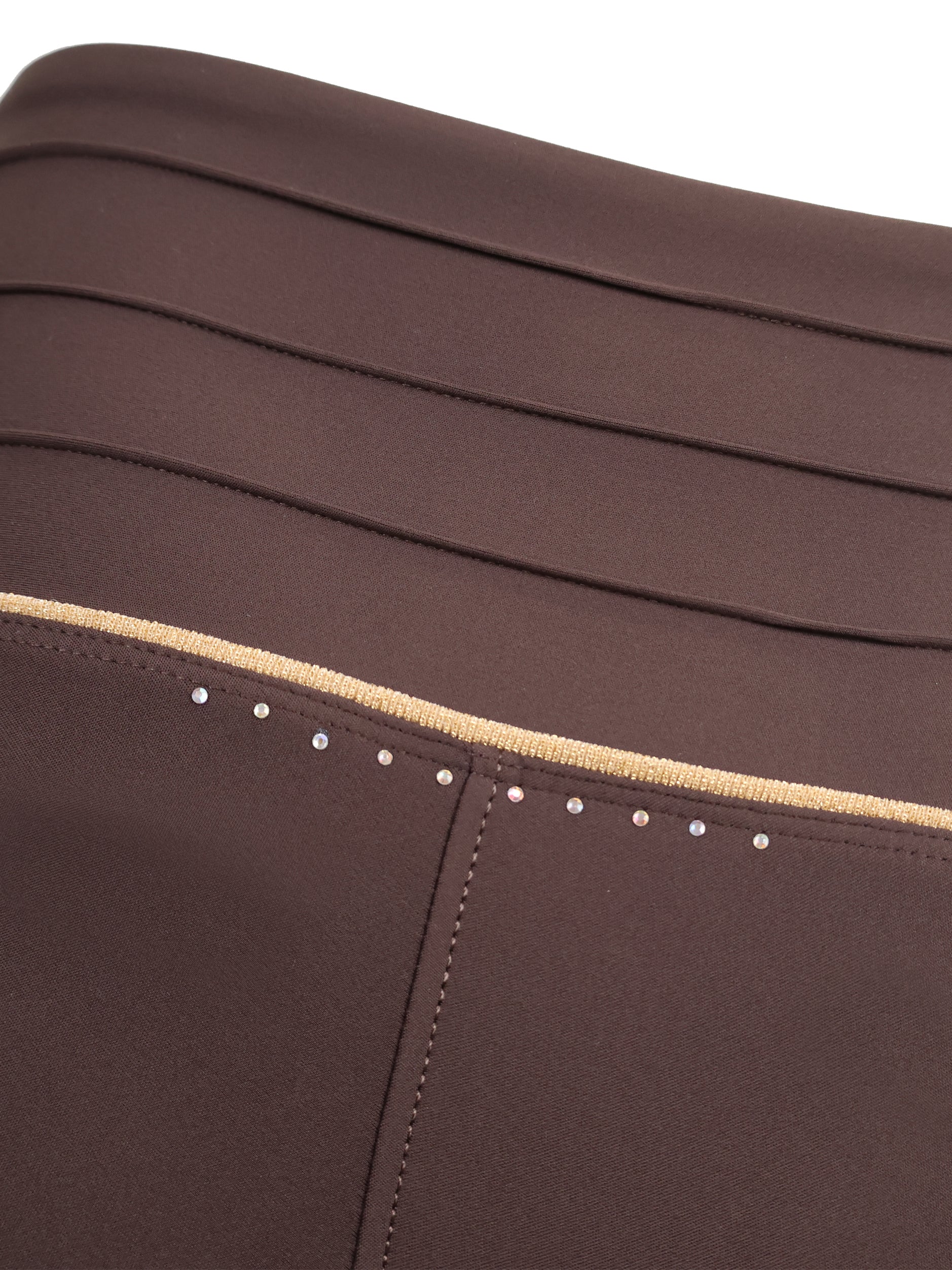 Kids Maya Chocolate Pleated Leggings