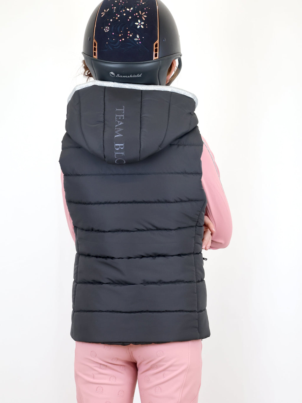 Kids Legacy Grey & Pink Gilet