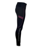 Kids Leonora Black & Plum Leggings