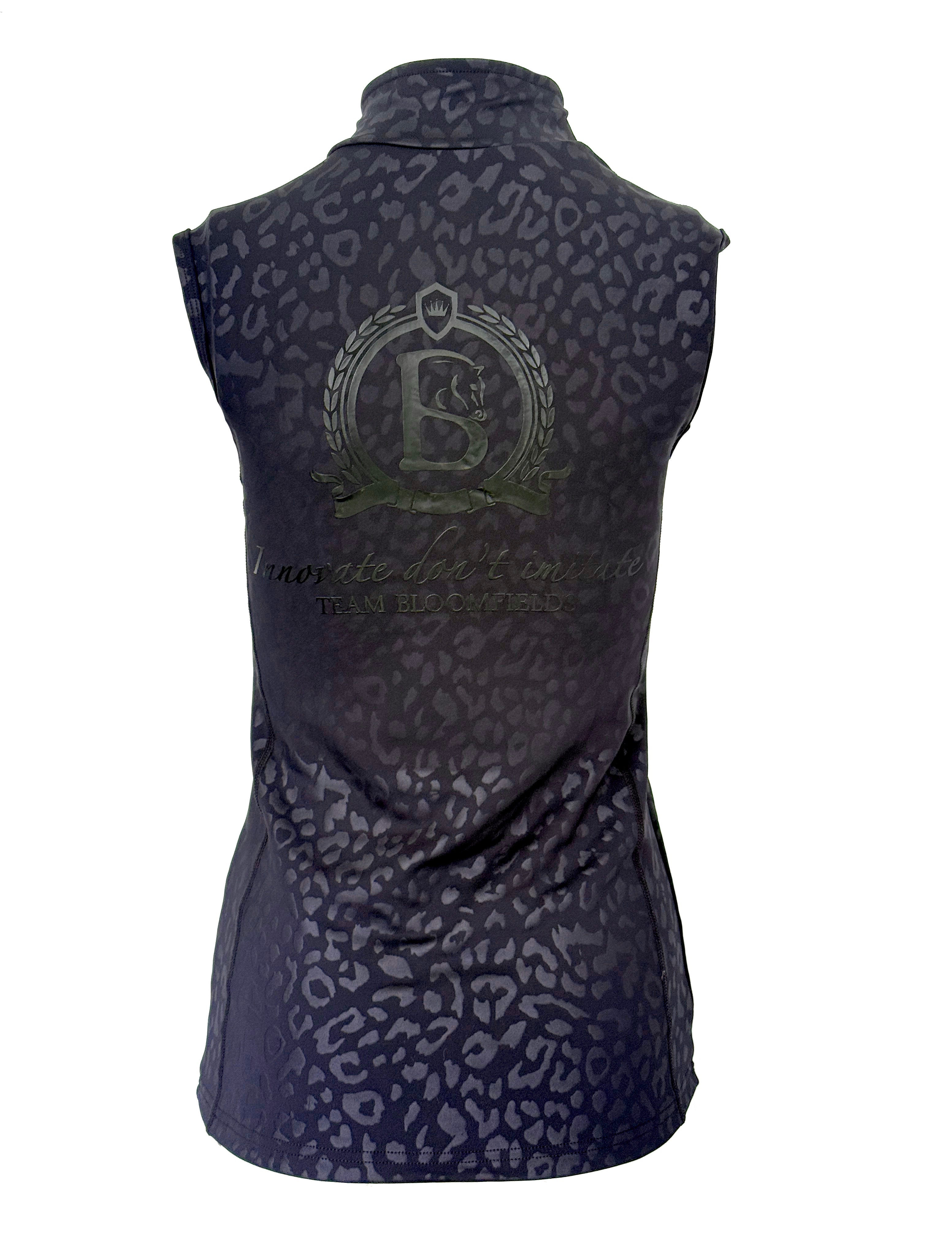 Leonora Black Leopard Print Sleeveless Base Layer