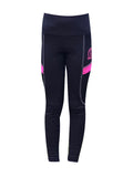 Kids Black & Hot Pink Leggings
