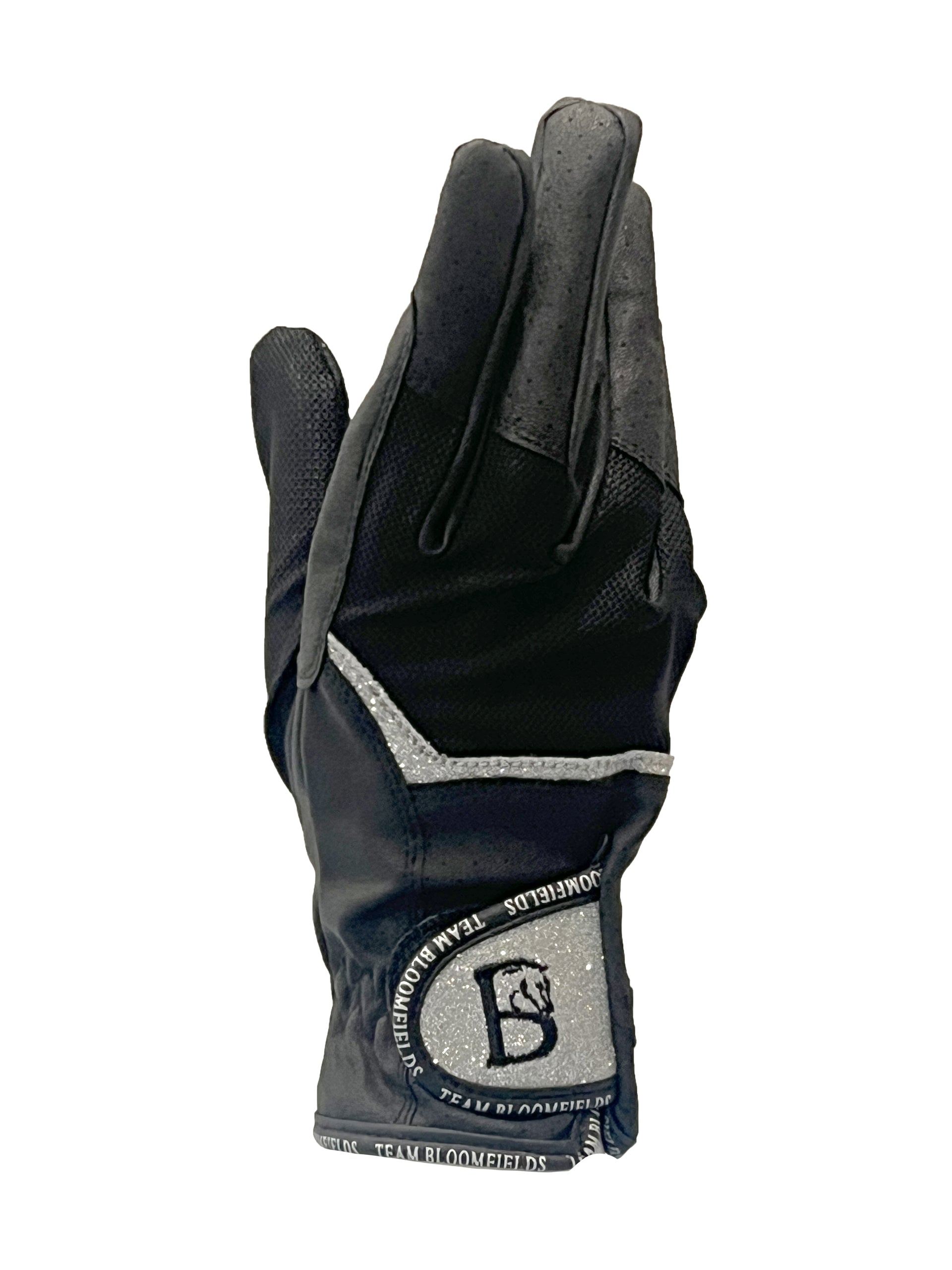 Gloves - Sparkle Black & Silver