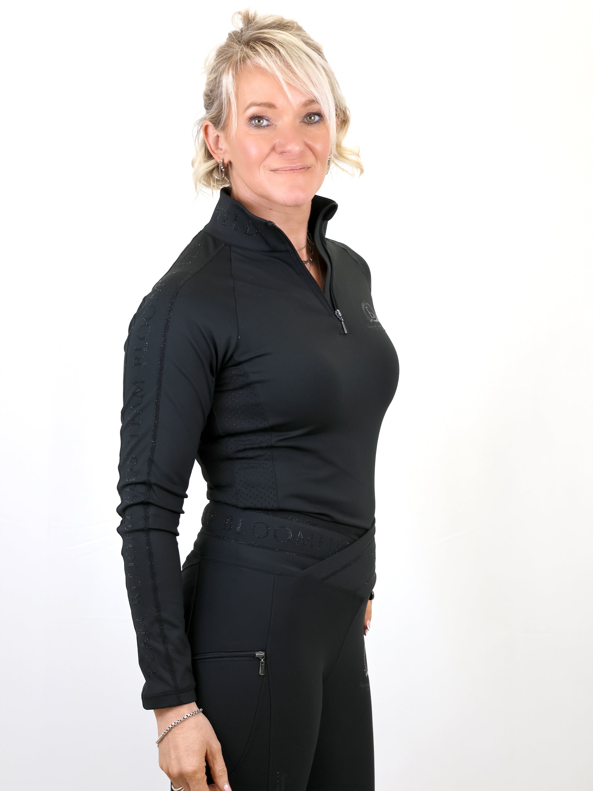 Celeste Black Crystal Leggings