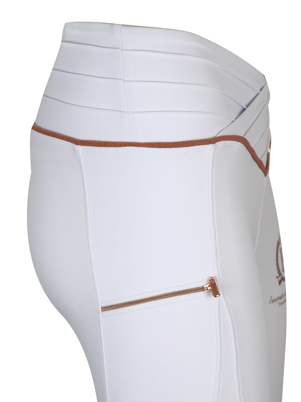 Kids Maya White Pleated leggings