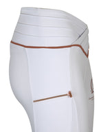 Kids Maya White Pleated leggings