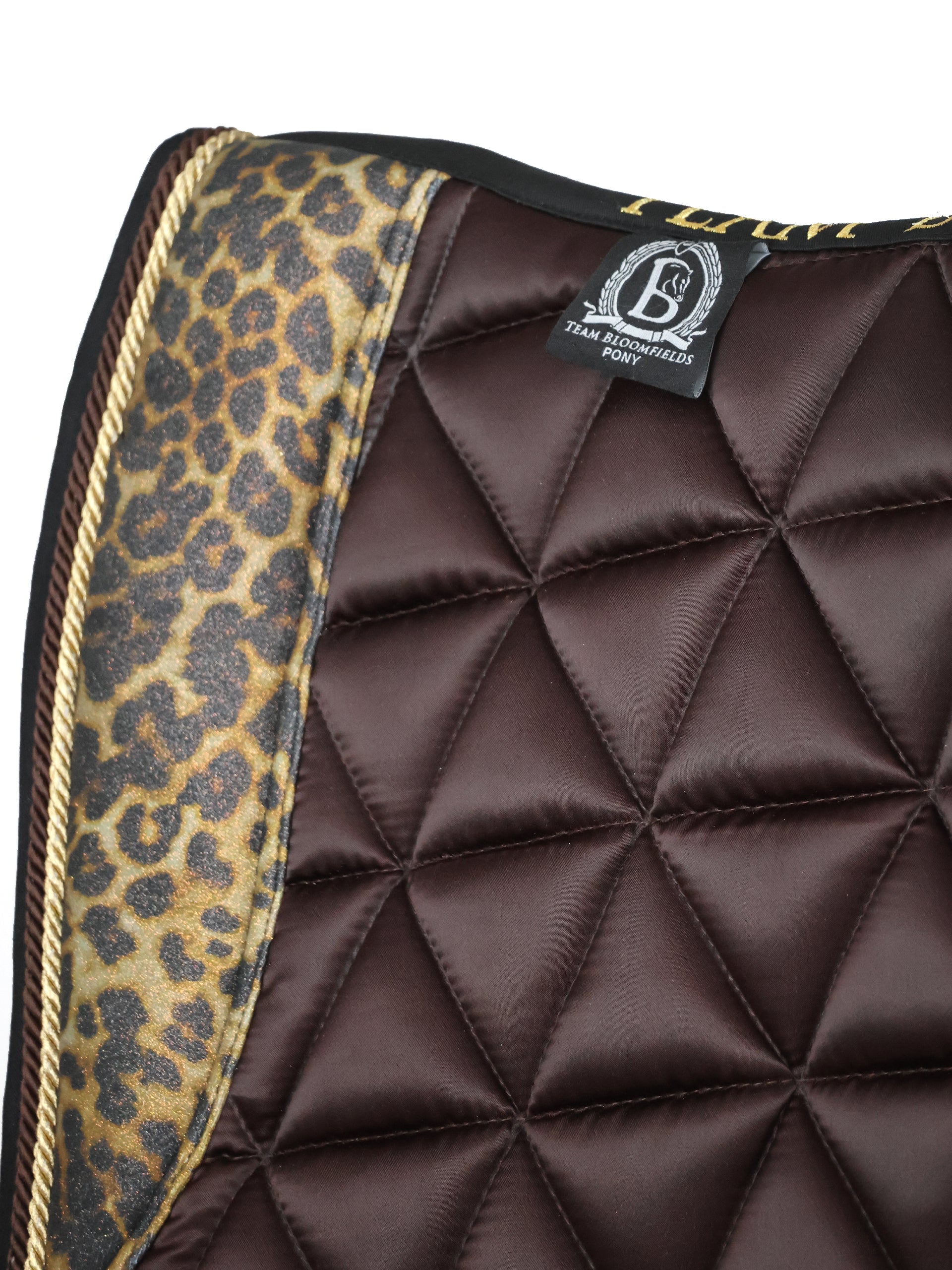 Saddle Pad - Brown & Leopard Print Dressage