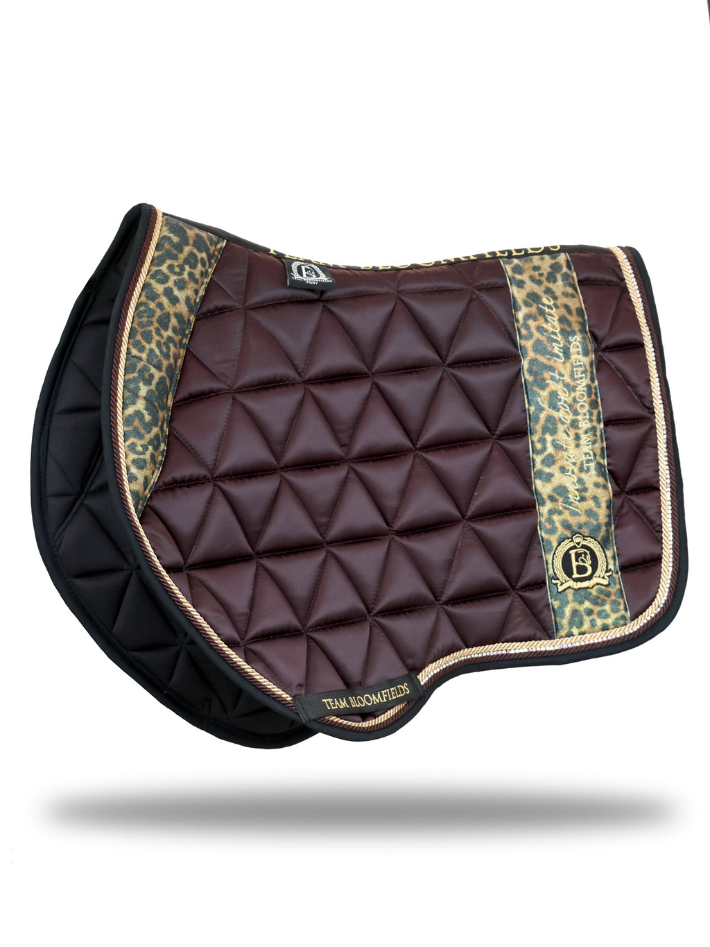 Saddle Pad - Brown & Leopard Print Jump