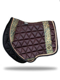 Saddle Pad - Brown & Leopard Print Jump