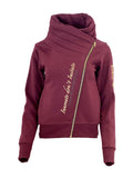 Kids Sabrina Burgundy & Gold Ruffle Collar Top