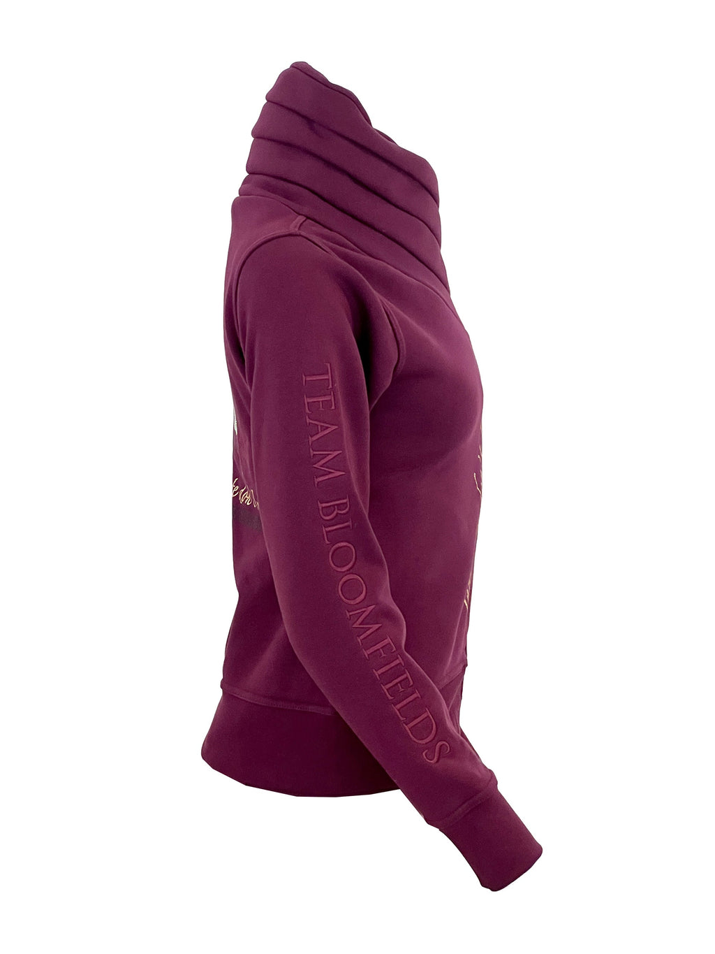 Kids Sabrina Burgundy & Gold Ruffle Collar Top