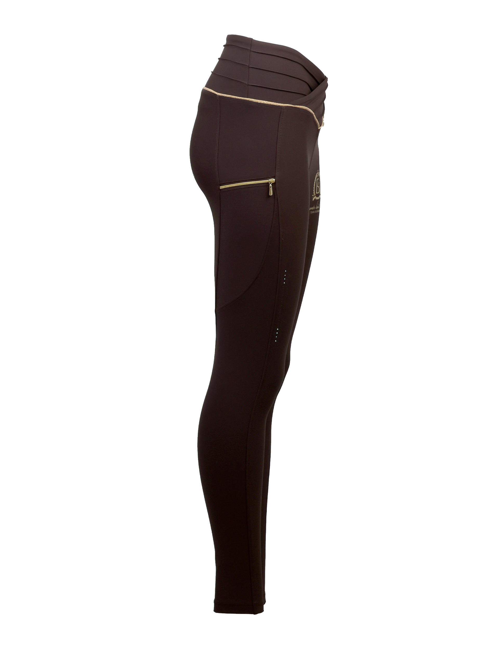 Kids Maya Chocolate Pleated Leggings