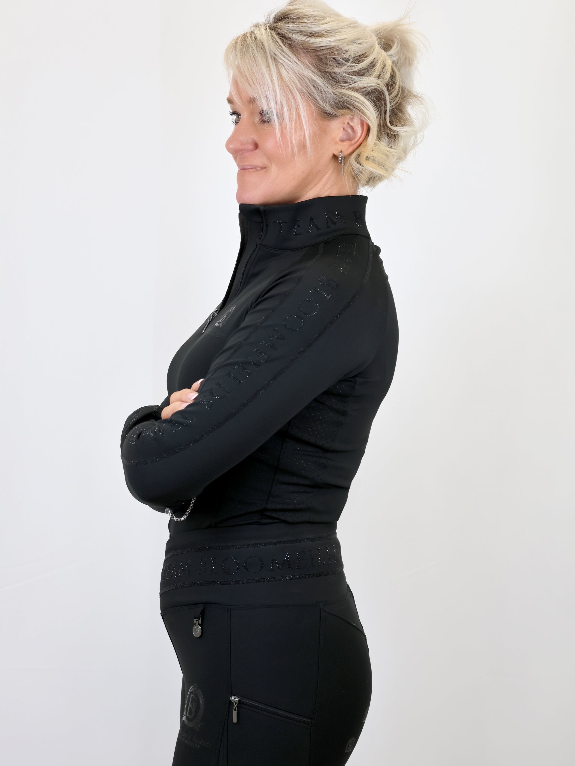 Celeste Black Crystal Leggings