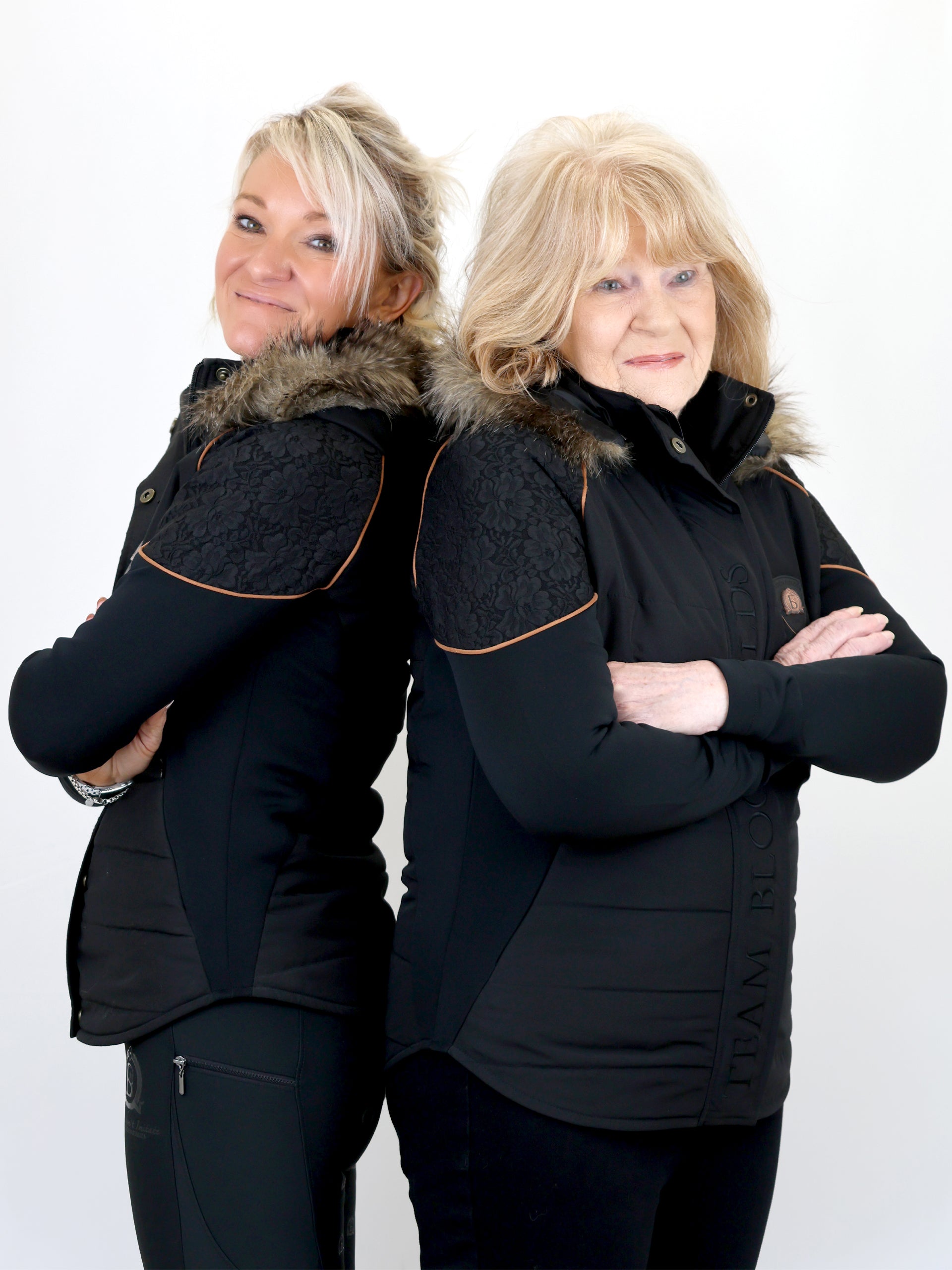 Francesca Black & Tan Lace & Fur Jacket