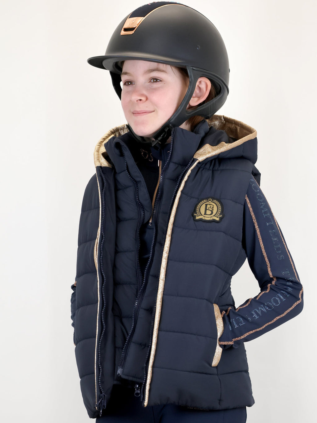 Kids Legacy Navy & Champagne Gilet