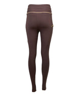 Maya Pleated Chocolate Leggings