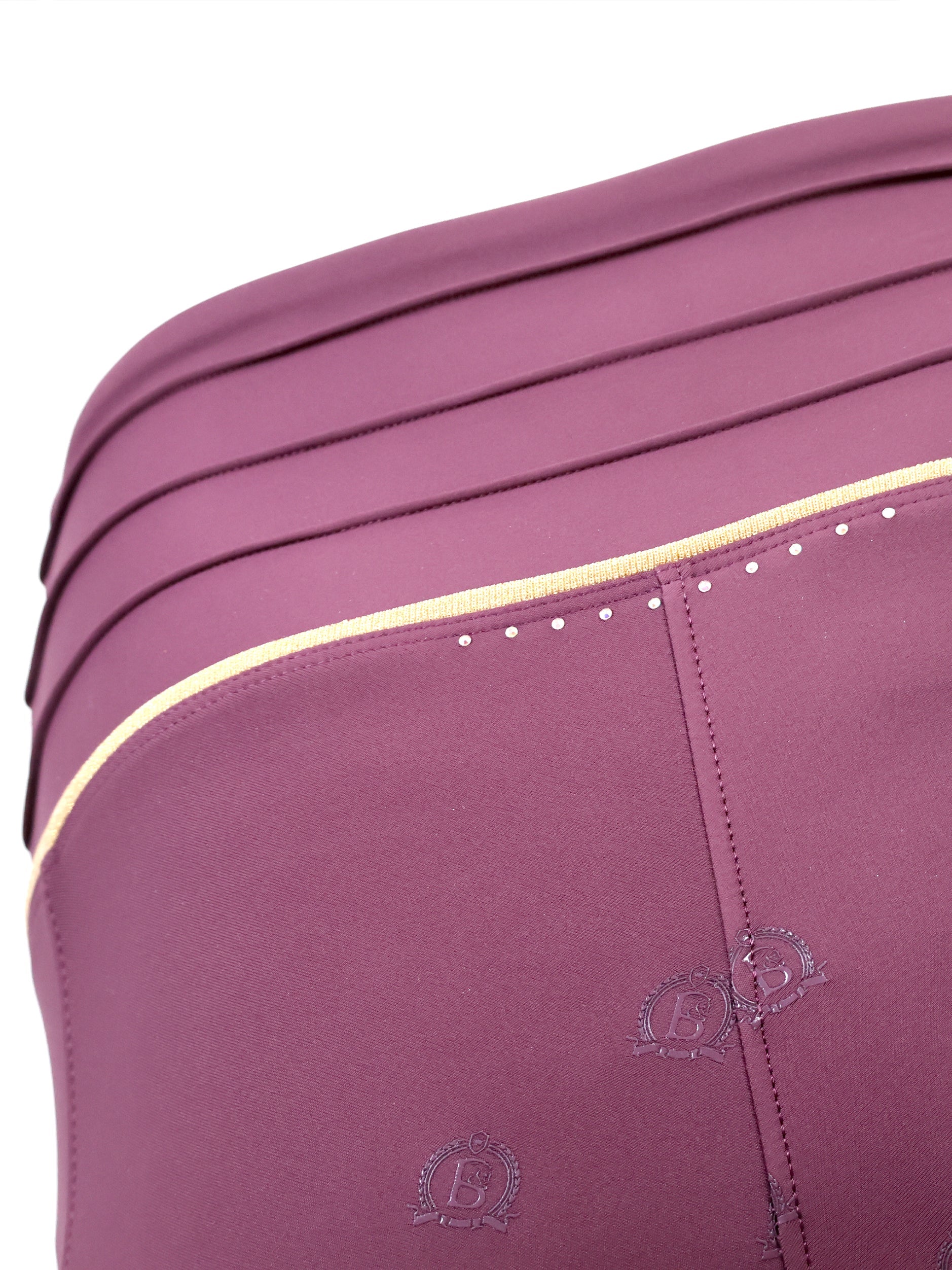 Kids Maya Mulberry Pleated Leggings