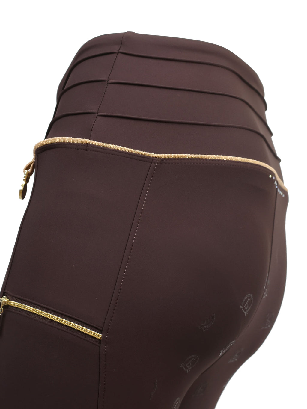 Kids Maya Chocolate Pleated Leggings