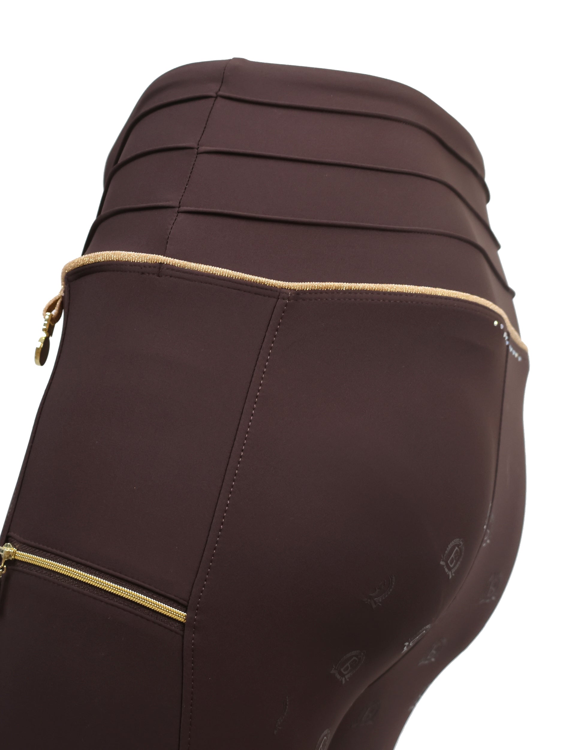 Kids Maya Chocolate Pleated Leggings