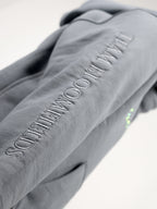 Kids Amelia Denim Grey Cross Necked Hoodie