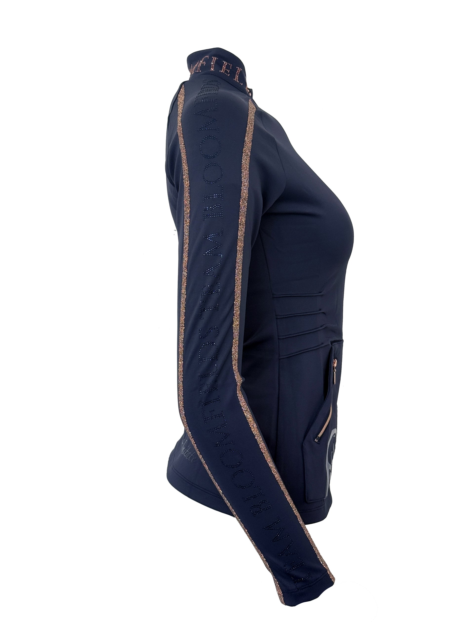 Kids Caitlin Crystal Navy Training Jacket