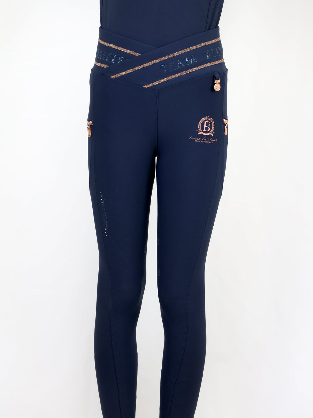 Kids Celeste Navy Crystal leggings
