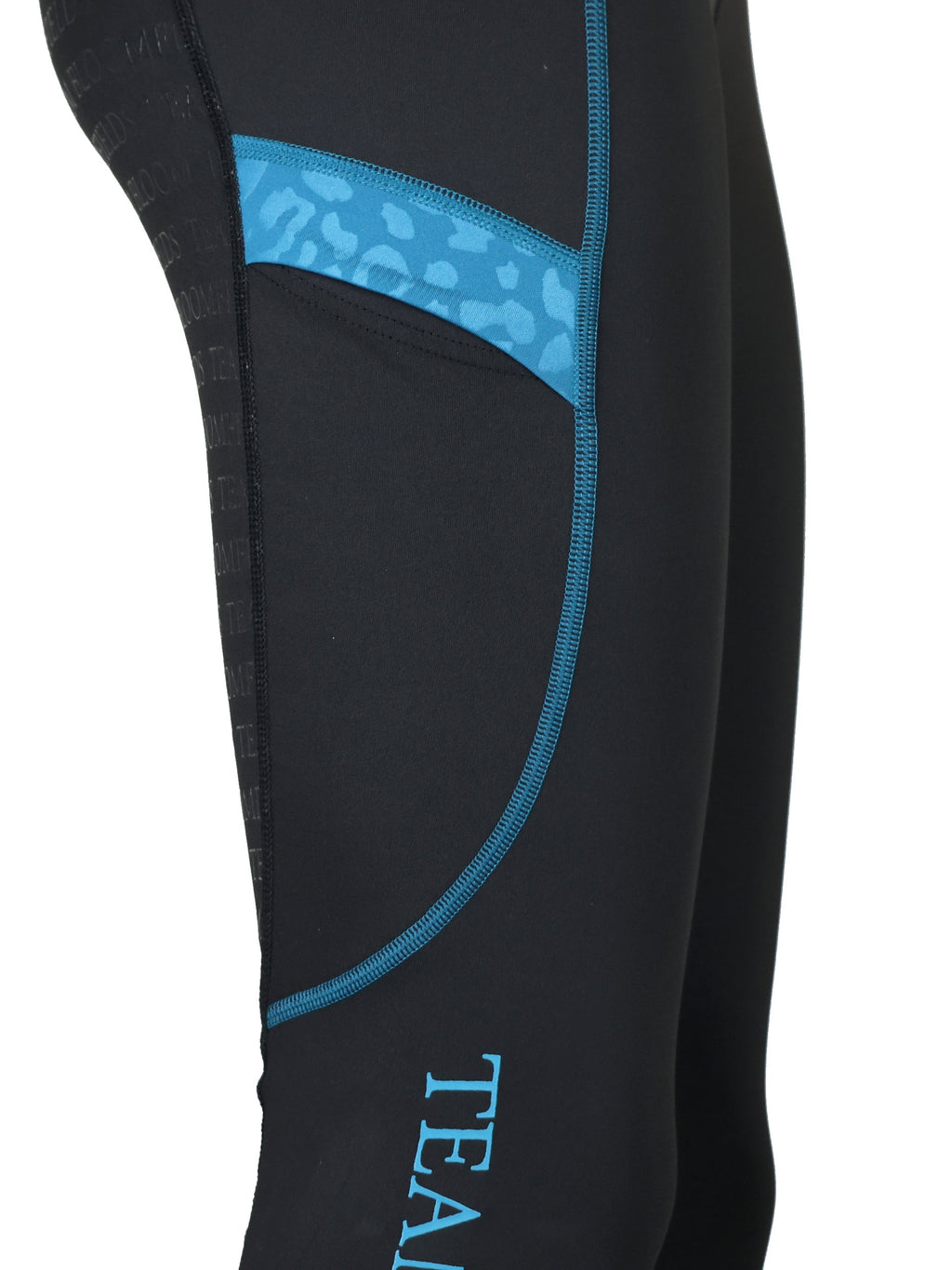 Kids Leonora Black & Peacock Leggings