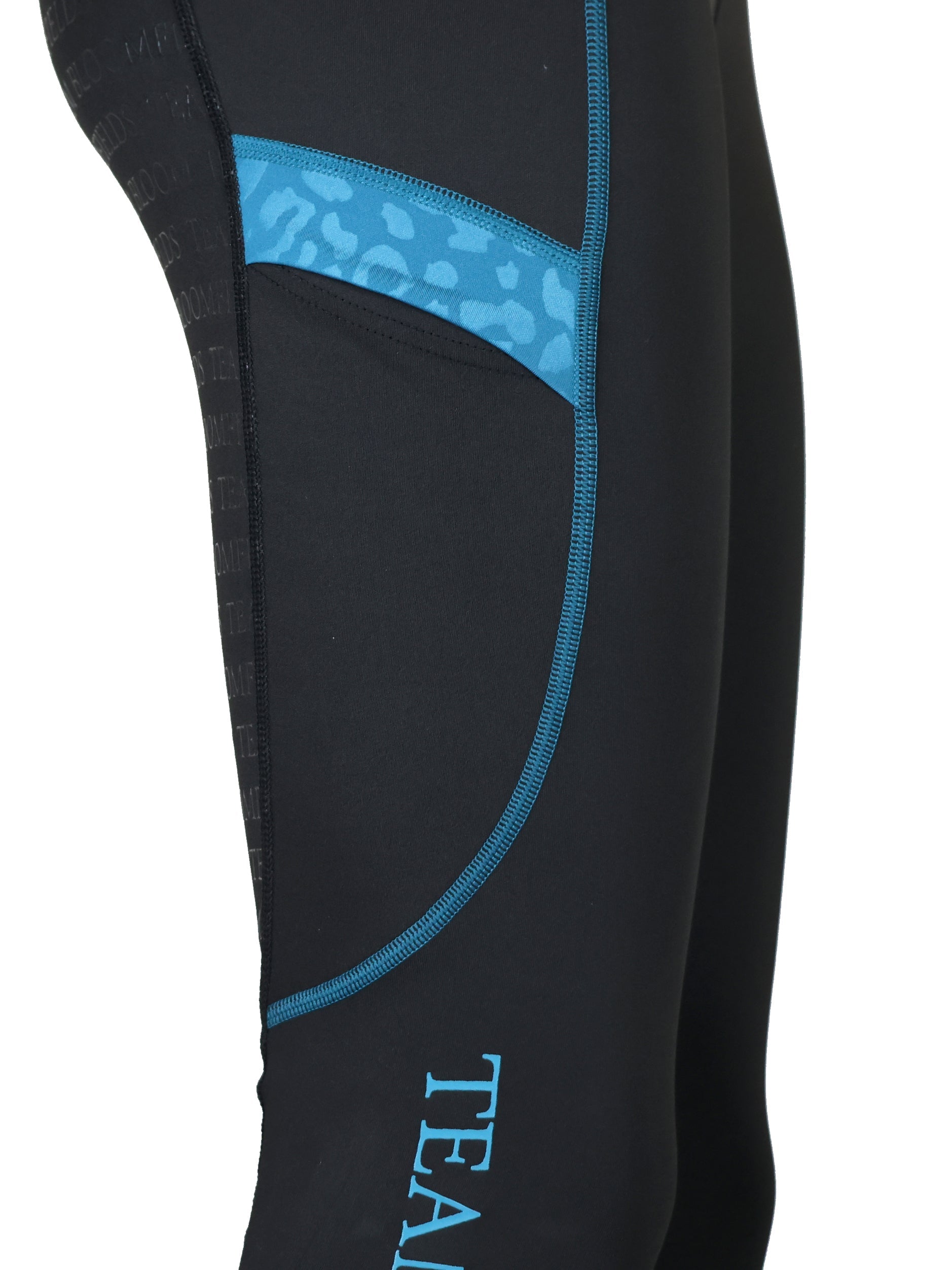 Kids Leonora Black & Peacock Leggings