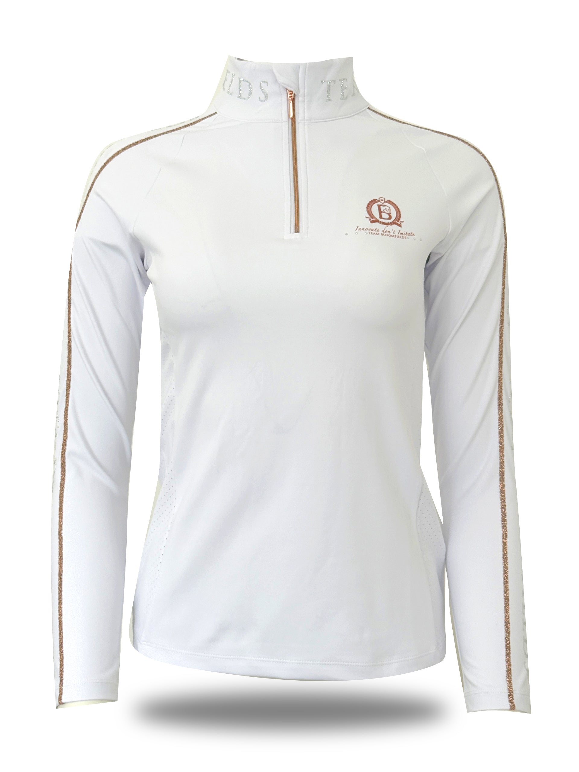 Kids Chloe White Crystal Base Layer With Long Sleeves