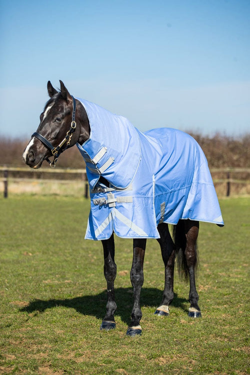 0g Detachable Neck Turnout Rug - Cornflower