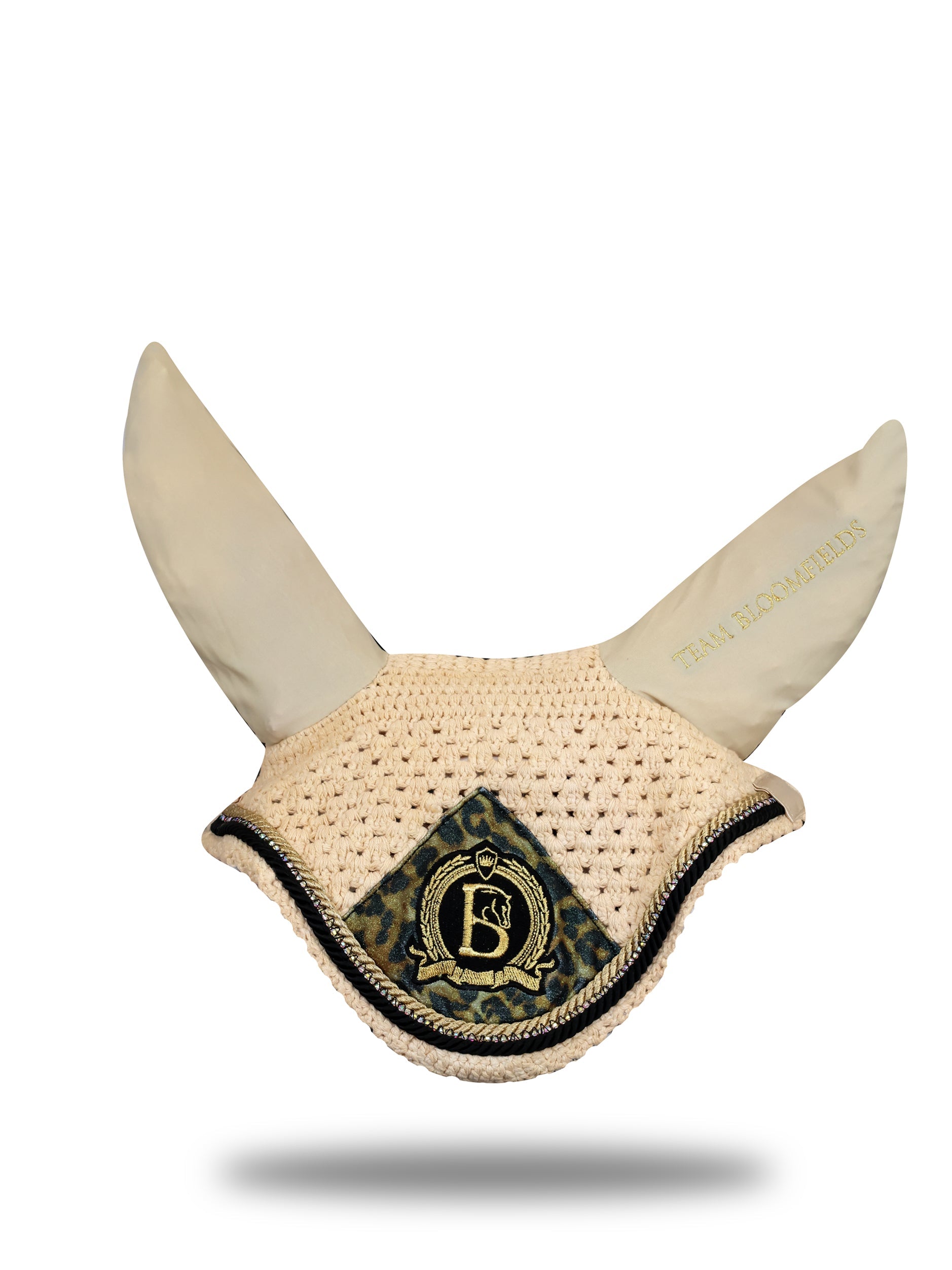 Bonnet - Champagne & Leopard Print