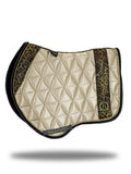 Saddle Pad - Champagne & Leopard Print Jump